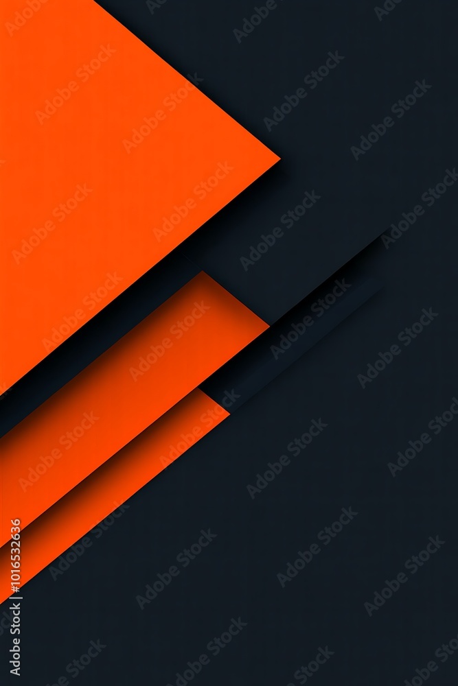 Poster dynamic abstract background in orange and black, showcasing intricate geometric patterns with diagon
