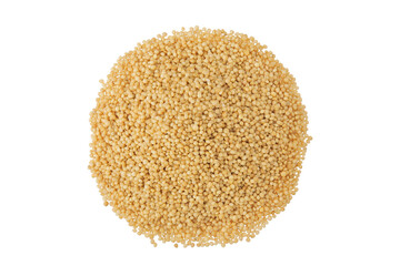 Amaranth grain seeds isolated on white background. Top view. Flat lay