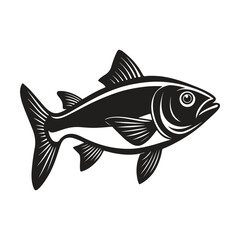 Hilsa Fish vector illustration, Hilsa silhouette