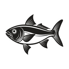 Hilsa Fish vector illustration, Hilsa silhouette