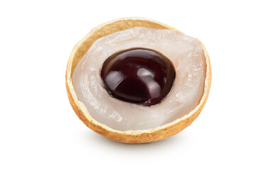 Fresh longan fruit isolated on white background