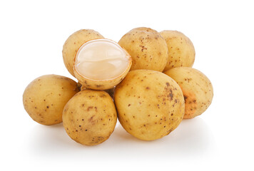 Lansium parasiticum isolated on a white background.