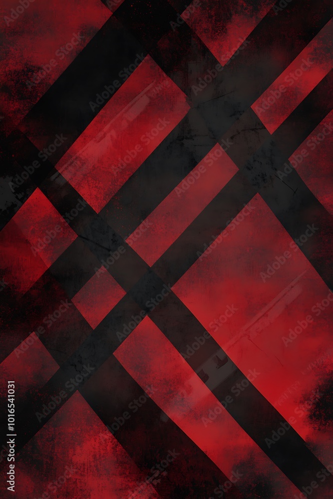 Poster red and black abstract geometric background with dramatic diagonal patterns, blending energy and pre