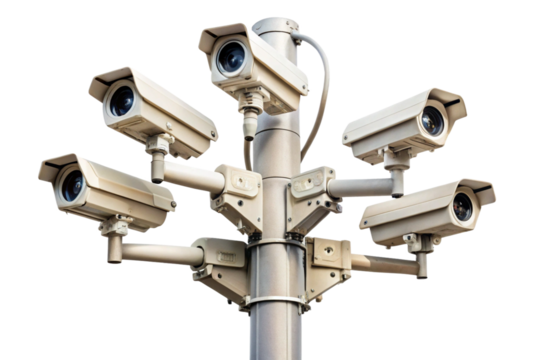security camera isolated on white