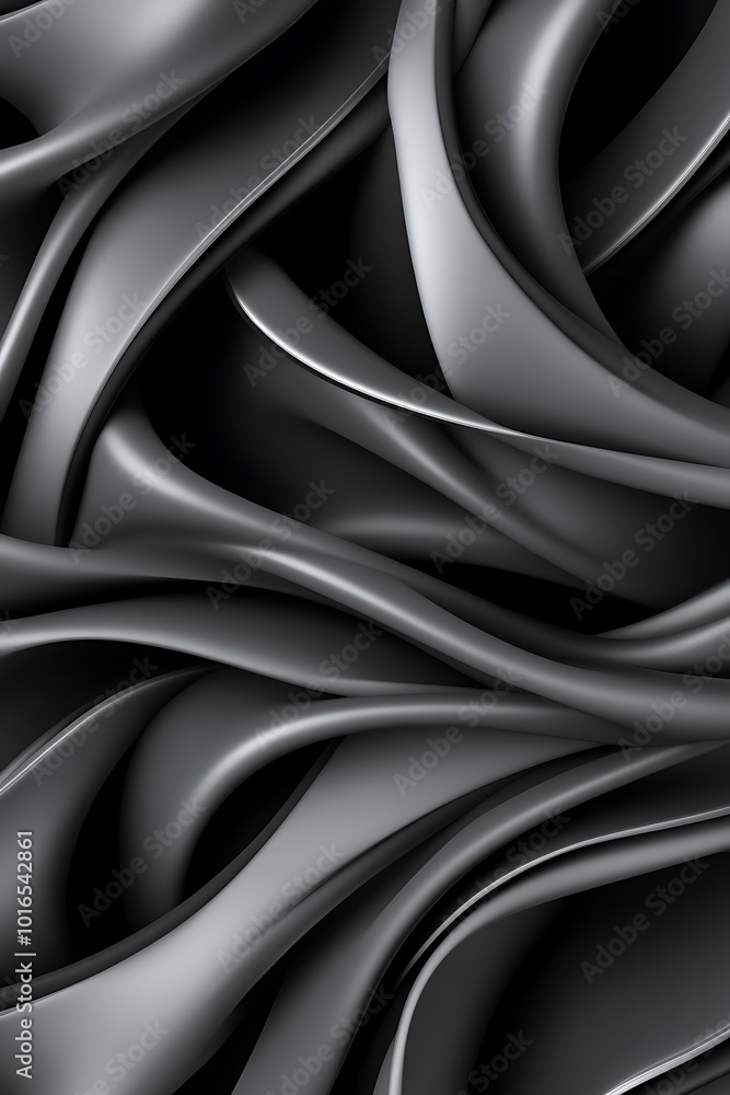 Poster stylish silver and black geometric abstract composition featuring diagonal shapes, perfect for moder