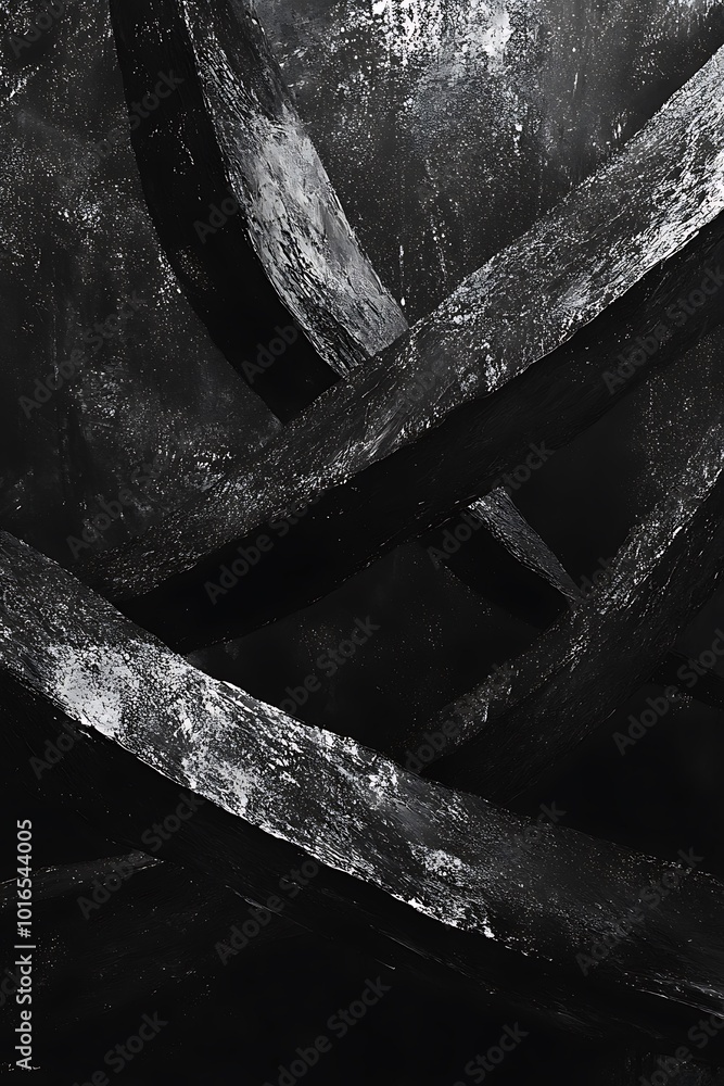 Poster elegant silver and black abstract geometric background featuring sleek diagonal shapes, creating a m