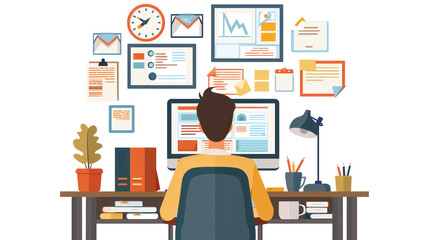 A remote team using productivity tools like time tracking and task management software to stay organized and meet project deadlines.