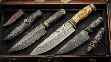 Handcrafted Damascus Steel Knives: A Collection of Exquisite Blades