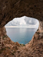 view of the sea from the cliff