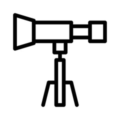 Telescope line icon