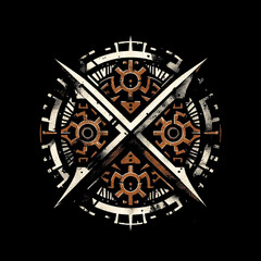 Steampunk Mechanical Skull Design | Heavy Metal T-Shirt Logo