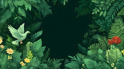 Simple and elegant funeral flyer featuring a dove and peaceful background