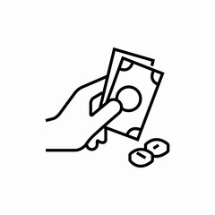 kickback cash icon sign vector