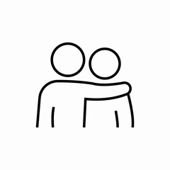 people hug support icon sign vector