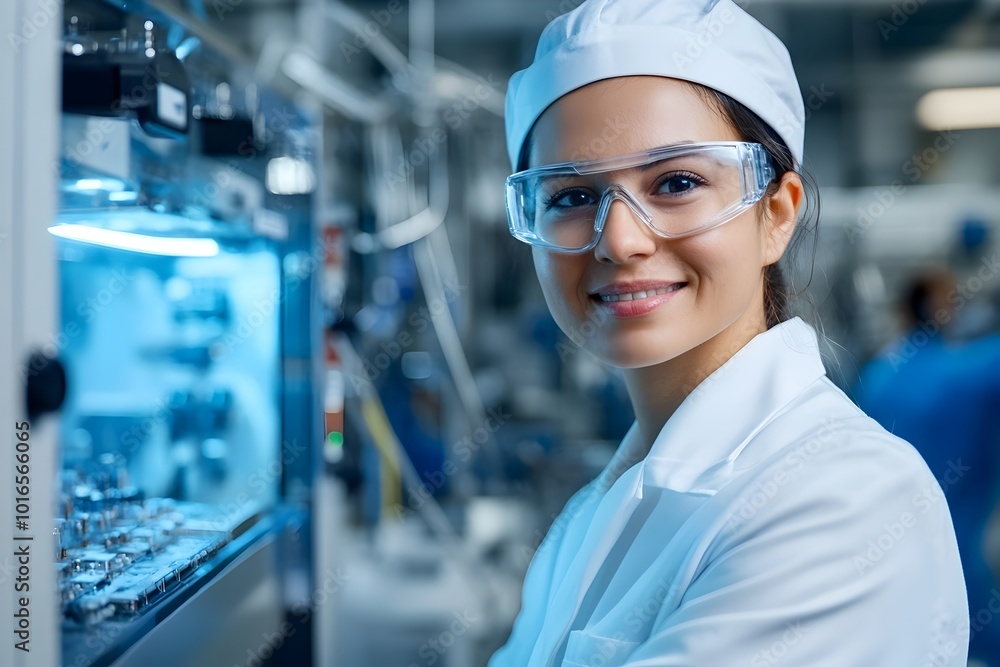 Poster close-up portrait of a proud and confident technology worker showcasing a high-performance computer 