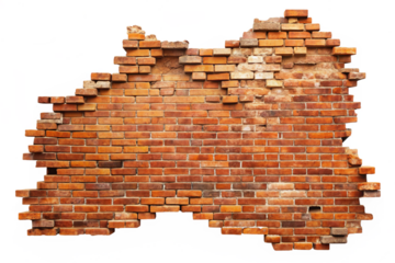 old brick wall with hole