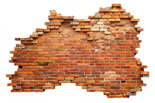 old brick wall with hole