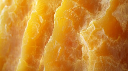 Close-up of a Rough, Yellow, Honeycomb-like Surface