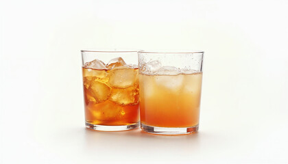 glass of cola with ice