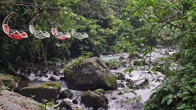 The strong flow of river water originates from Curug Saweri in the Situ Gunung natural tourist area, which is in Kadudampit District, Sukabumi Regency. In ancient times Sawer Waterfall was known as a 