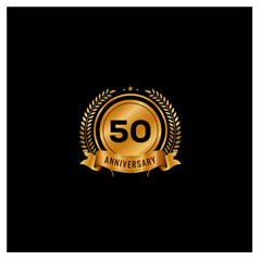 a black background with a gold ribbon that says 20 years of anniversary