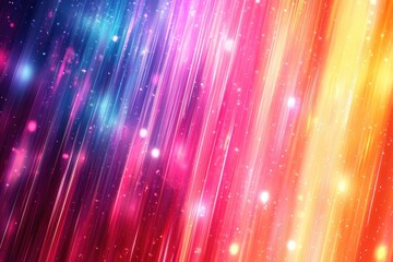 A vibrant abstract composition of colorful blurred lines, creating a sense of movement and depth through dynamic lighting effects. Ideal for futuristic and artistic designs