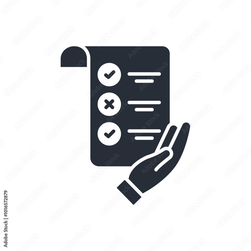Poster multiple choice icon. vector.editable stroke.linear style sign for use web design,logo.symbol illust