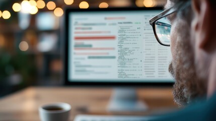 Quality Assurance Tester Analyzing Interface Test Error Logs for Bugs and Performance Issues