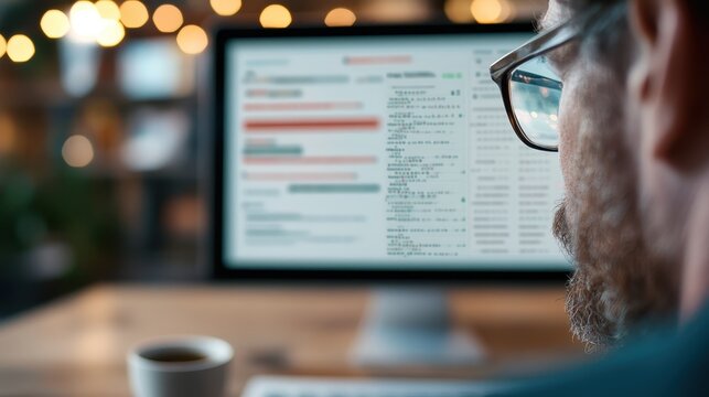 Quality Assurance Tester Analyzing Interface Test Error Logs for Bugs and Performance Issues