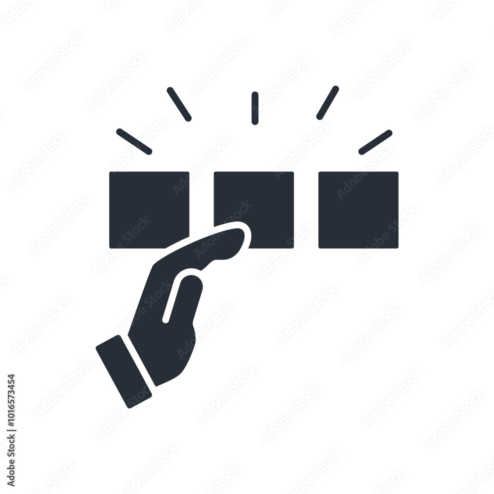 Poster pick icon. vector.editable stroke.linear style sign for use web design,logo.symbol illustration.