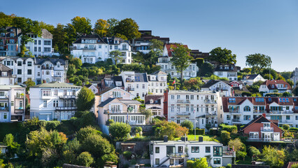 Blick zum Kiekeberg in Blankenese