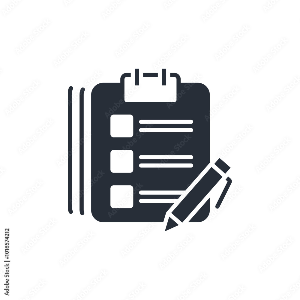 Poster quiz icon. vector.editable stroke.linear style sign for use web design,logo.symbol illustration.