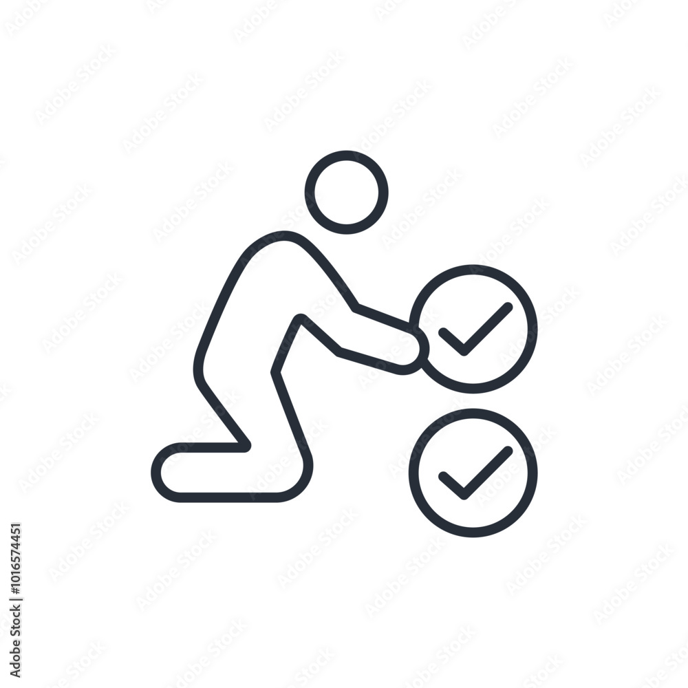 Poster select icon. vector.editable stroke.linear style sign for use web design,logo.symbol illustration.