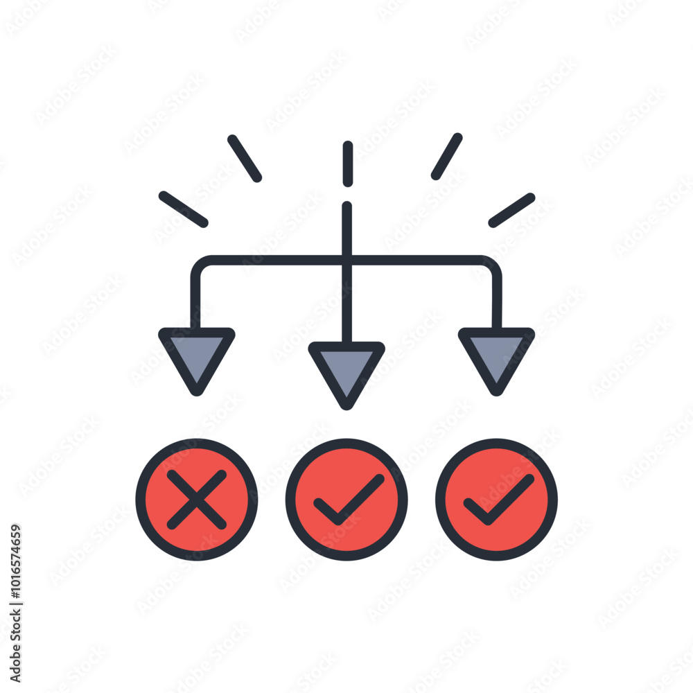 Poster solving icon. vector.editable stroke.linear style sign for use web design,logo.symbol illustration.