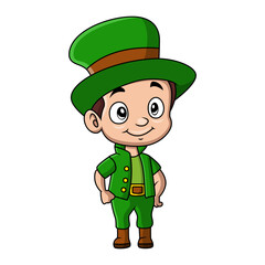 Cute boy wearing costume leprechaun