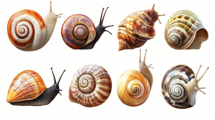 A simple name for the image could be A Collection of Snails