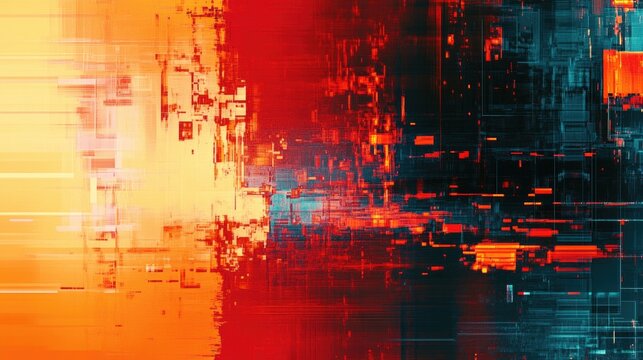 A vibrant and dynamic abstract art piece featuring a wide range of colors.