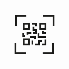 scan qr code icon sign vector