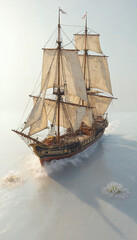 Fototapeta premium ship in the sea