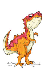 Hand-drawn Dinosaur Tyrannosaurus