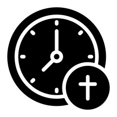 christian cross glyph icon