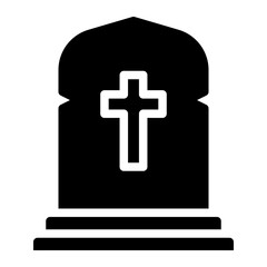 Obraz premium grave glyph icon
