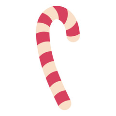 Lollipop cane on white background