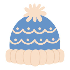 Christmas hat. Winter clothes. On a white background
