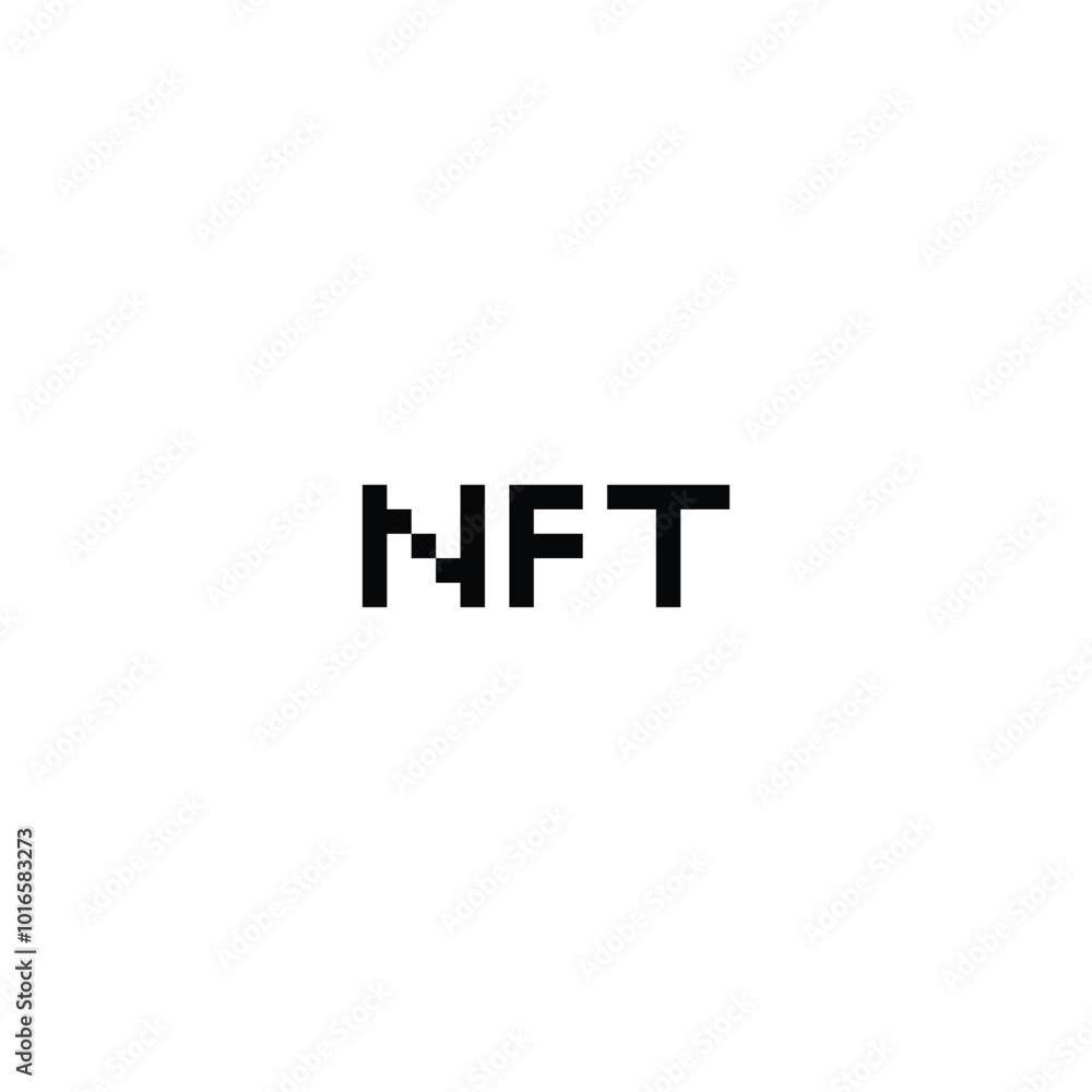 Aufkleber nft 8 bit icon cryptocurrency blockchain pixel art 8-bit for game