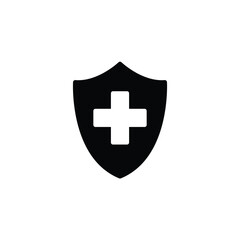 Fototapeta premium Medical shield icon. Medical protection sign