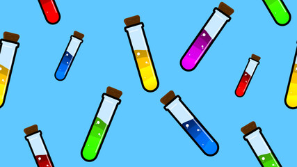 Vector illustration. Set of bottles pattern. School pattern design. Design for background, wallpaper, poster, banner, album, cover.