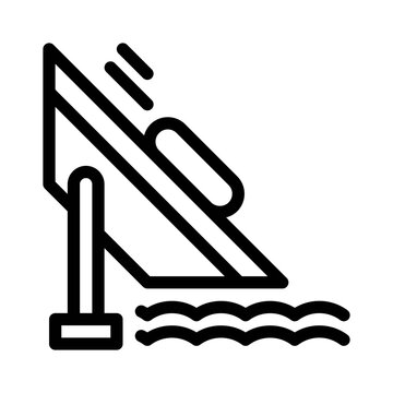recommend clip art: Water Slide line icon