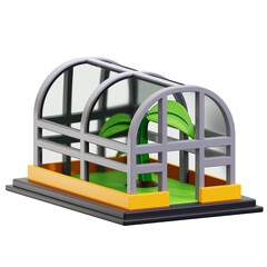 3d Green House icon. sustainable living, farm totable concepts, ecofriendly architecture, and environmental conservation projects