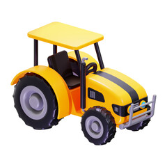 3d Tractor icon. suitable for agricultural, farming, transportation, machinery, rural themes in design projects